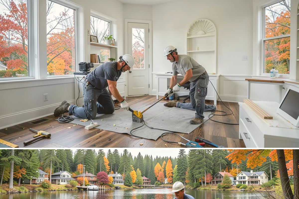 Double-Sided Fireplace Installation in La Conner, Skagit County, WA - Adding a double-sided fireplace before the cool season lets both connected rooms benefit from its warmth all winter.