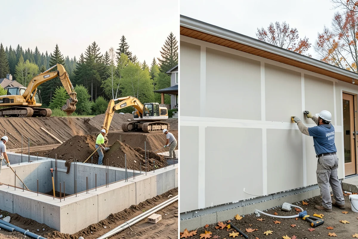 Double-Sided Fireplace Installation in Lake Forest Park, King County, WA - Plan framing and venting for the see-through unit