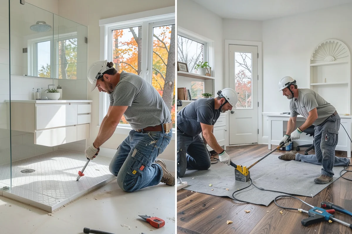Double-Sided Fireplace Installation in Medina, King County, WA - Plan framing and venting for the see-through unit