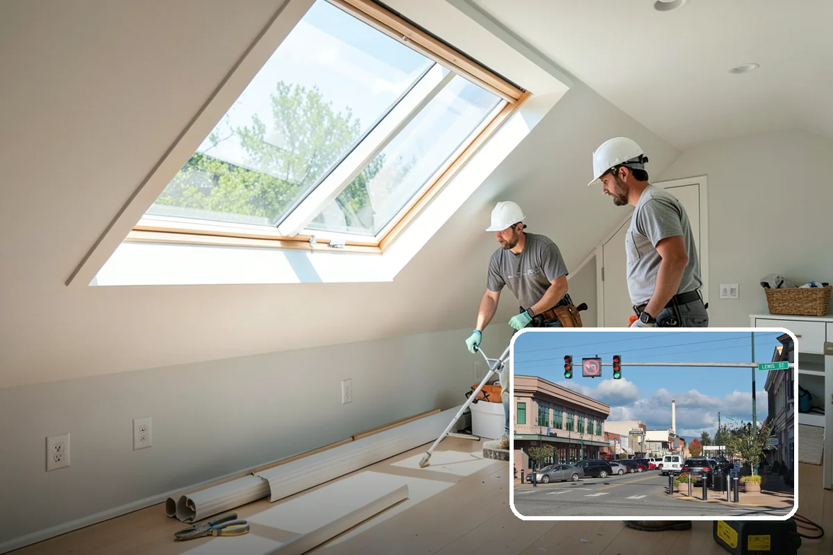Double-Sided Fireplace Installation in Monroe, Snohomish County, WA - Shares warmth and flame across two rooms