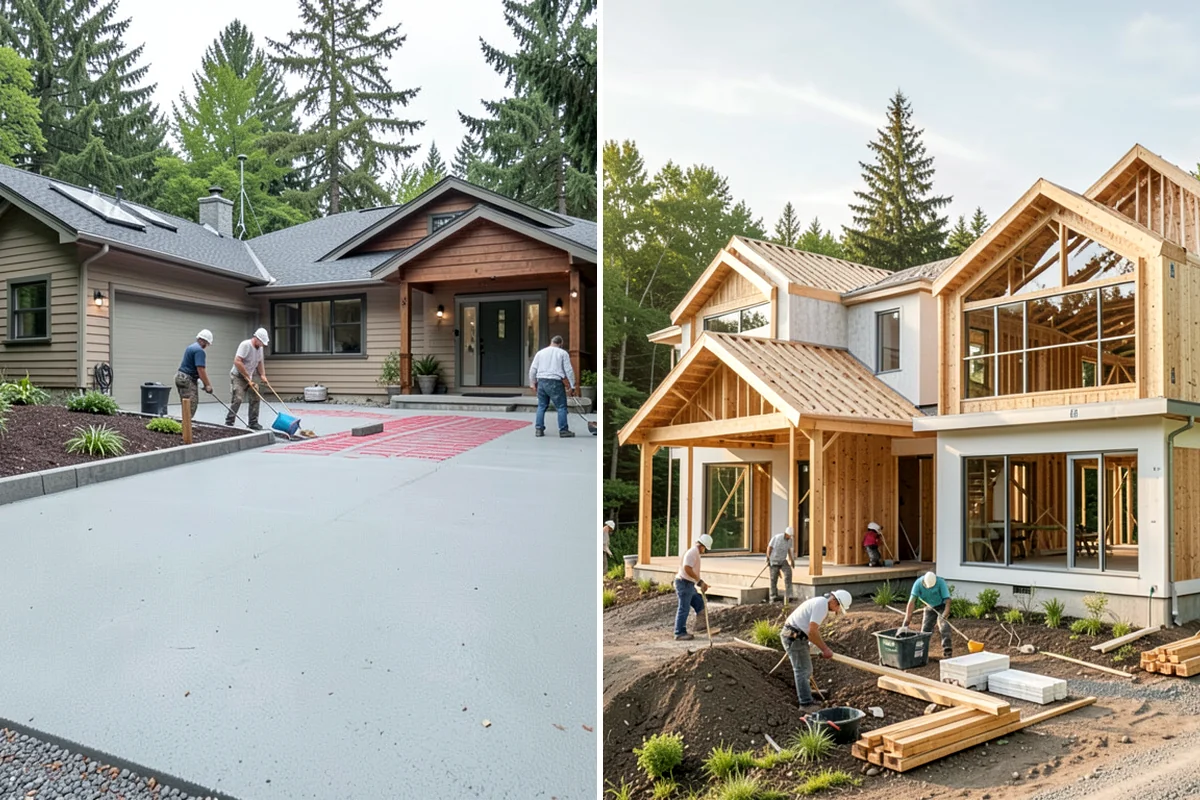 Double-Sided Fireplace Installation in Normandy Park, King County, WA - Plan framing and venting for the see-through unit