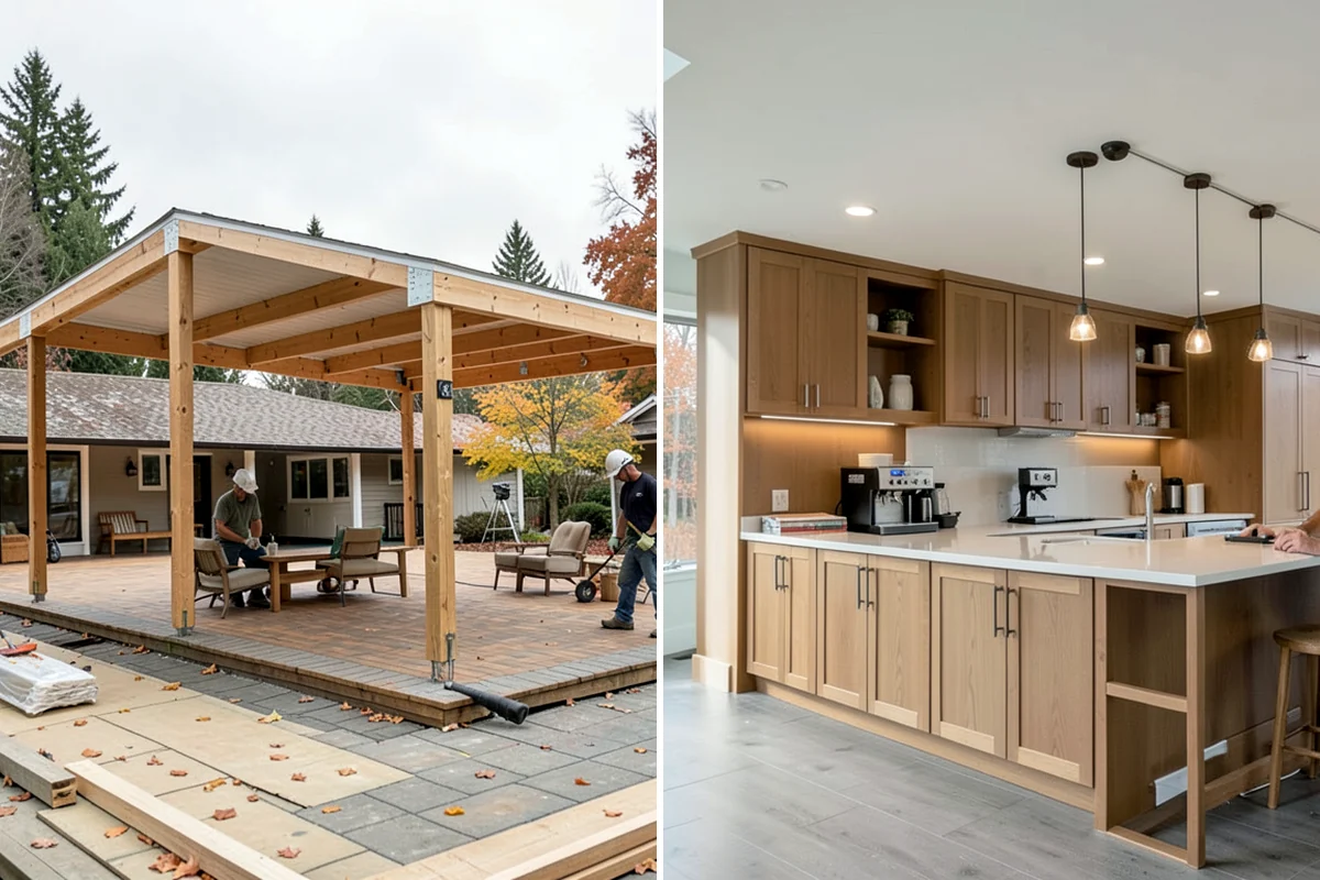 Double-Sided Fireplace Installation in Puyallup, Pierce County, WA - Plan framing and venting for the see-through unit