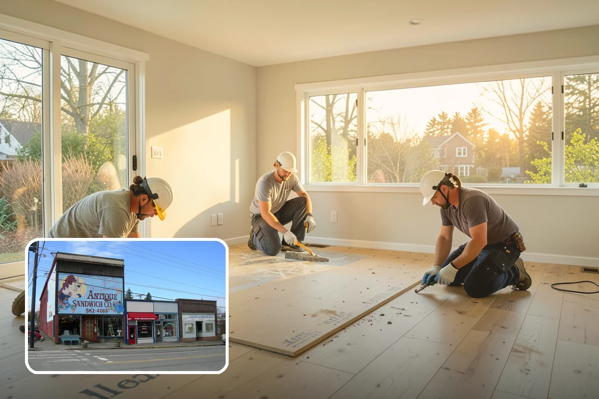 Double-Sided Fireplace Installation in Ruston, Pierce County, WA - Shares warmth and flame across two rooms