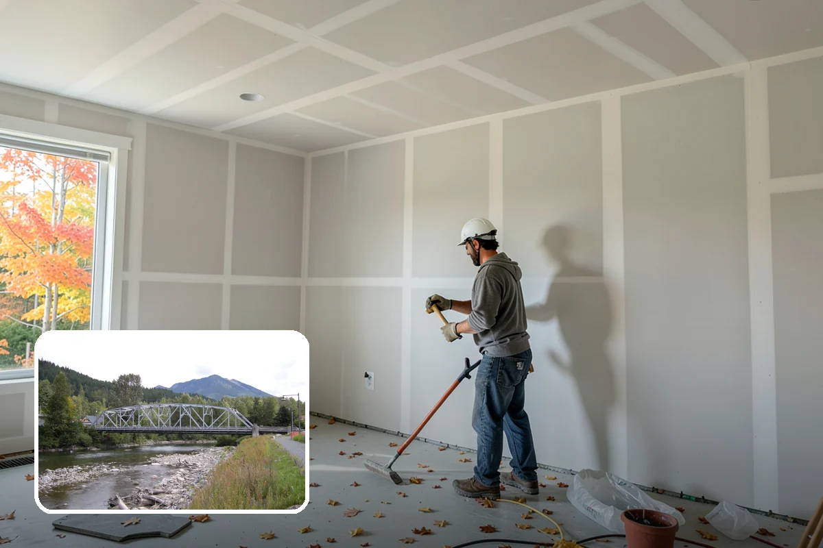 Double-Sided Fireplace Installation in Skykomish, King County, WA - Shares warmth and flame across two rooms