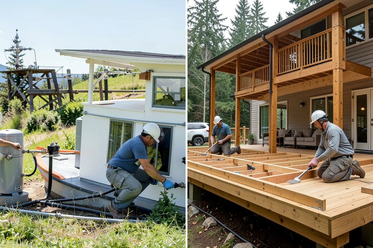 Double-Sided Fireplace Installation in Snoqualmie, King County, WA - Plan framing and venting for the see-through unit