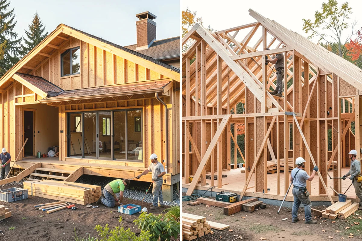 Double-Sided Fireplace Installation in University Place, Pierce County, WA - Plan framing and venting for the see-through unit