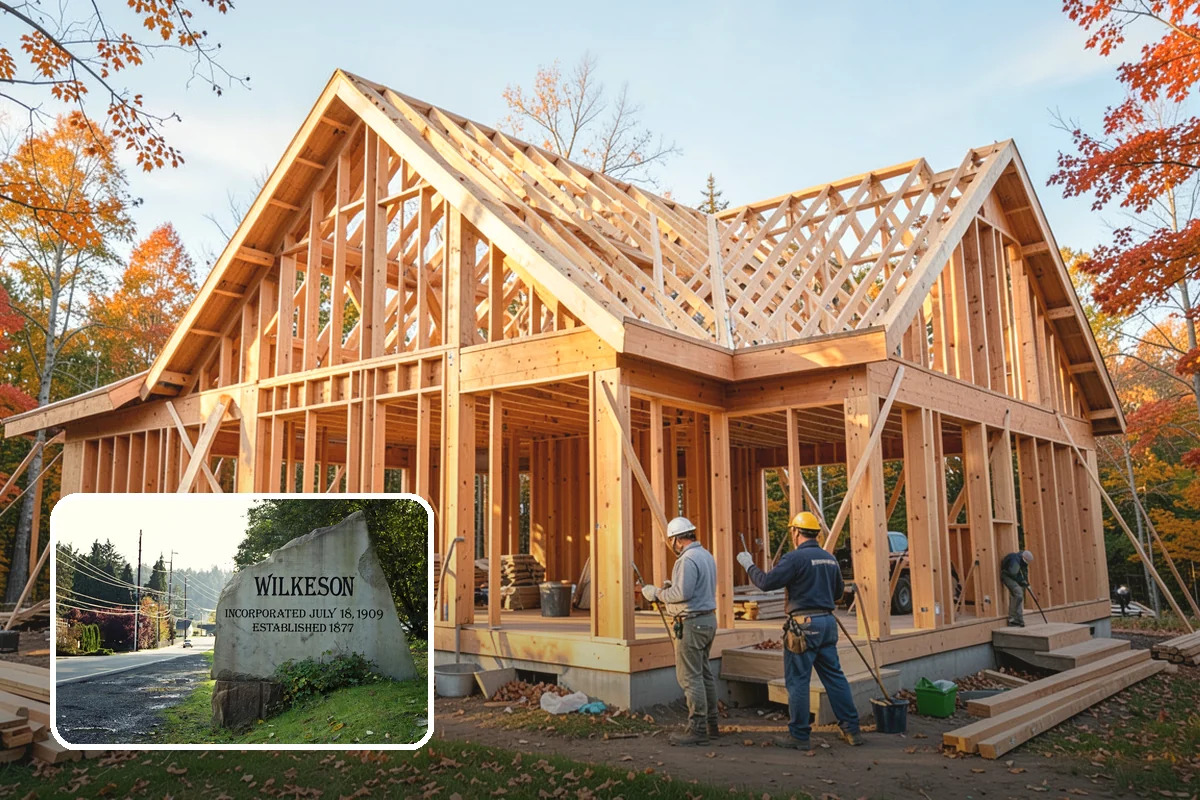 Double-Sided Fireplace Installation in Wilkeson, Pierce County, WA - Shares warmth and flame across two rooms