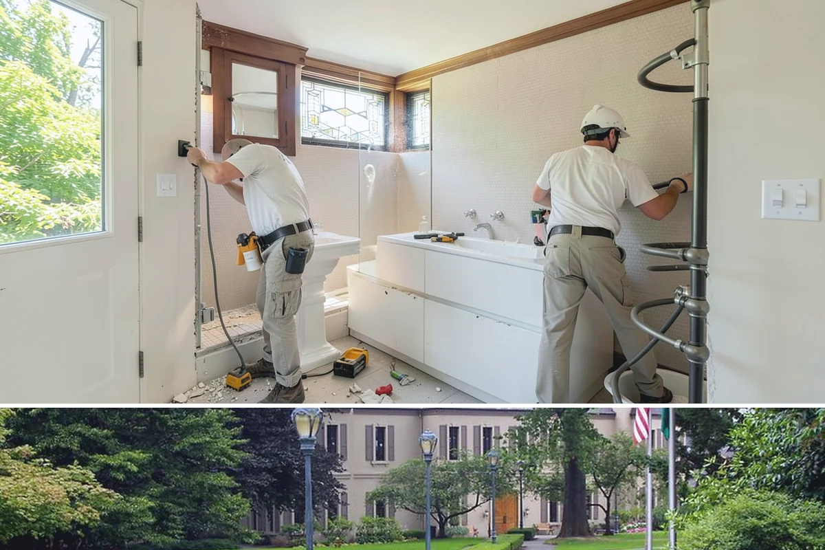 Double-Sided Fireplace Installation in Woodinville, King County, WA - Adding a double-sided fireplace before the cool season lets both connected rooms benefit from its warmth all winter.