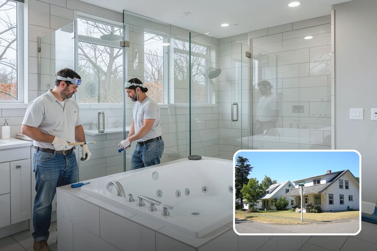 Double Vanity Installation in DuPont, Pierce County, WA - Provides separate sinks for two users
