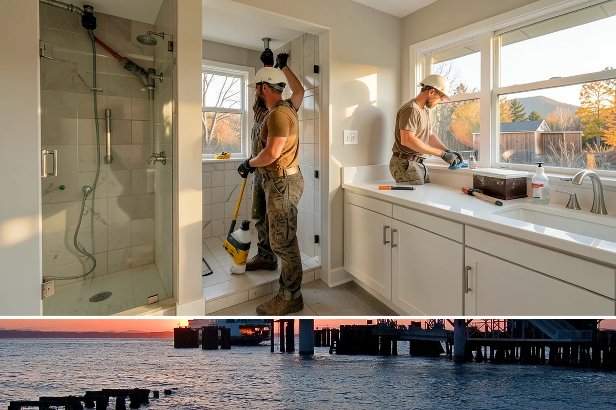 Double Vanity Installation in Edmonds, Snohomish County, WA - Upgrading to a double vanity is popular ahead of the busy holiday season when households and guests share the bathroom more.