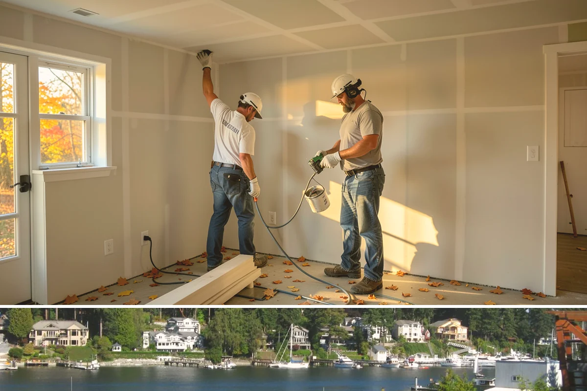 Double Vanity Installation in Gig Harbor, Pierce County, WA - Upgrading to a double vanity is popular ahead of the busy holiday season when households and guests share the bathroom more.
