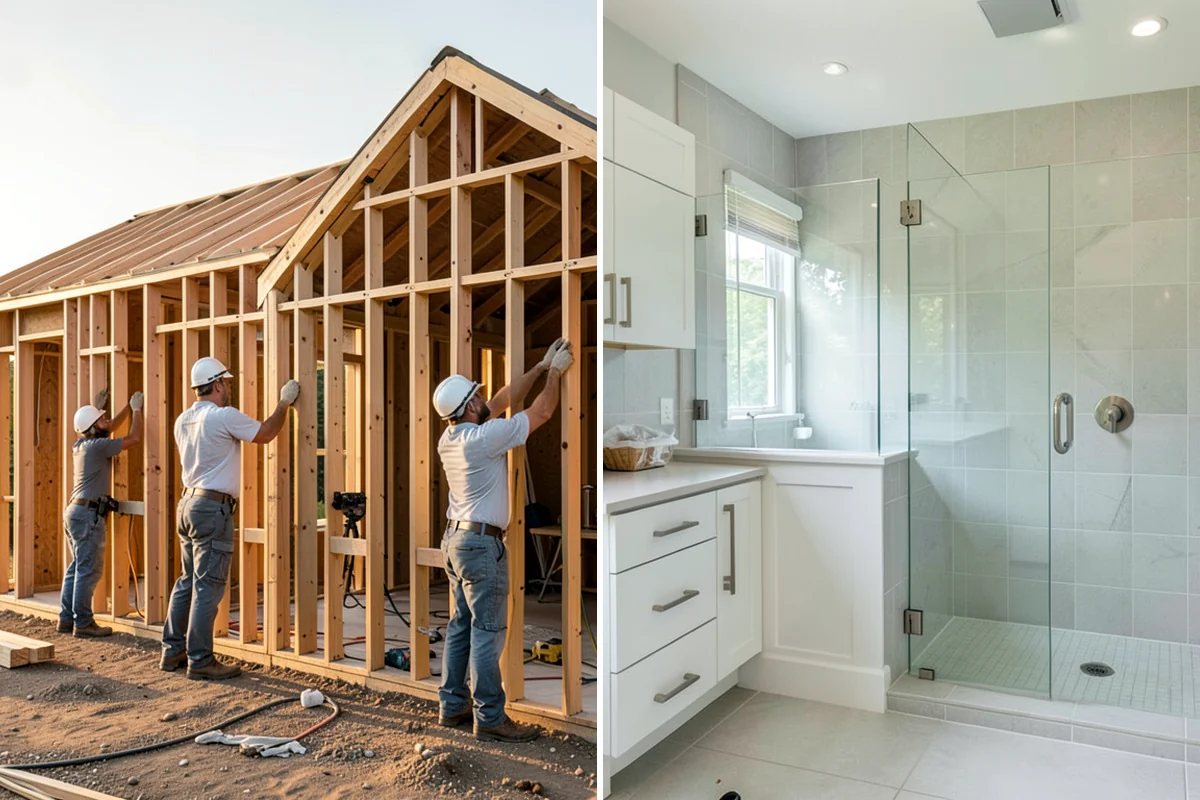 Double Vanity Installation in Lyman, Skagit County, WA - Confirm space and plan dual plumbing