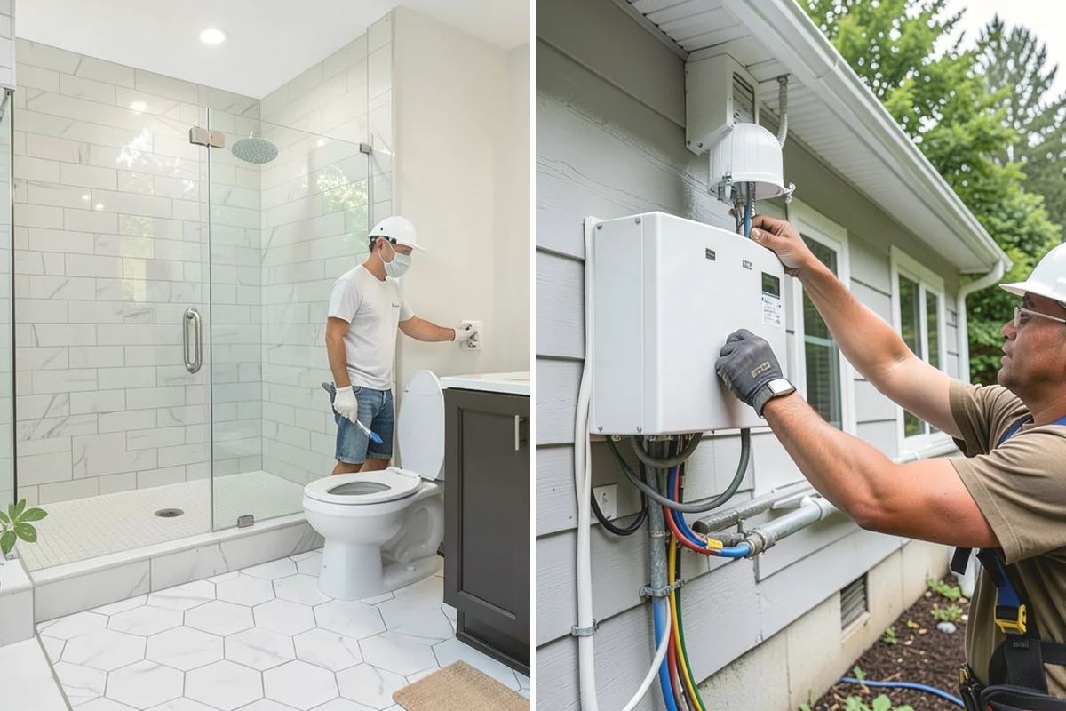 Double Vanity Installation in Mercer Island, King County, WA - Confirm space and plan dual plumbing