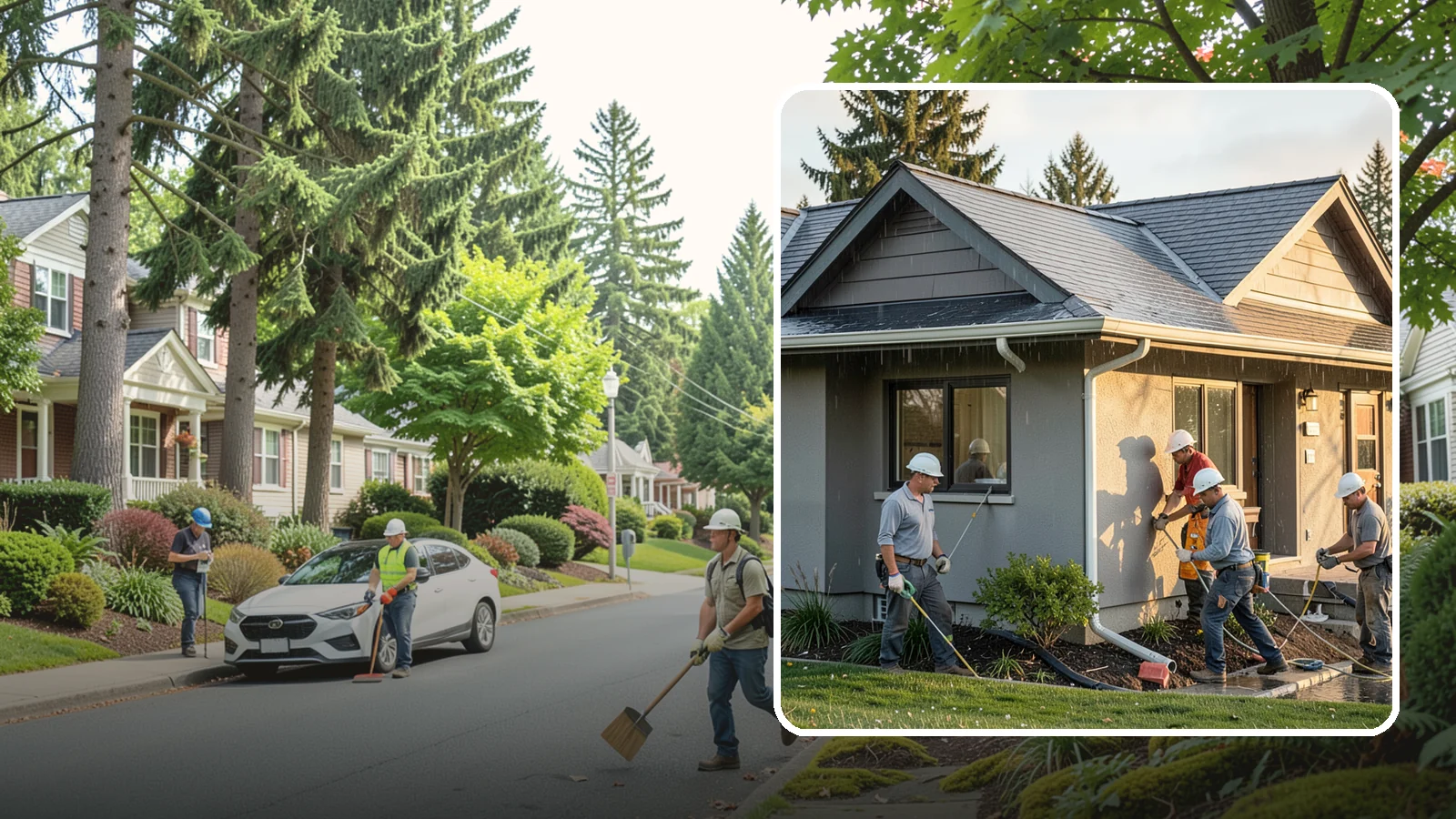 Downspout Installation in Beaux Arts Village, King County, WA - We install and reroute downspouts to carry roof water well away from your foundation.