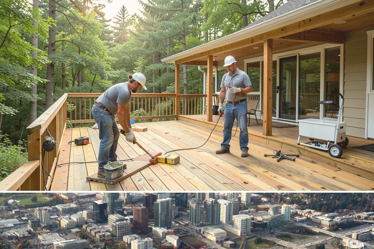 Downspout Installation in Bellevue, King County, WA - Downspout work is done year-round and is best completed before winter storms overload the system.