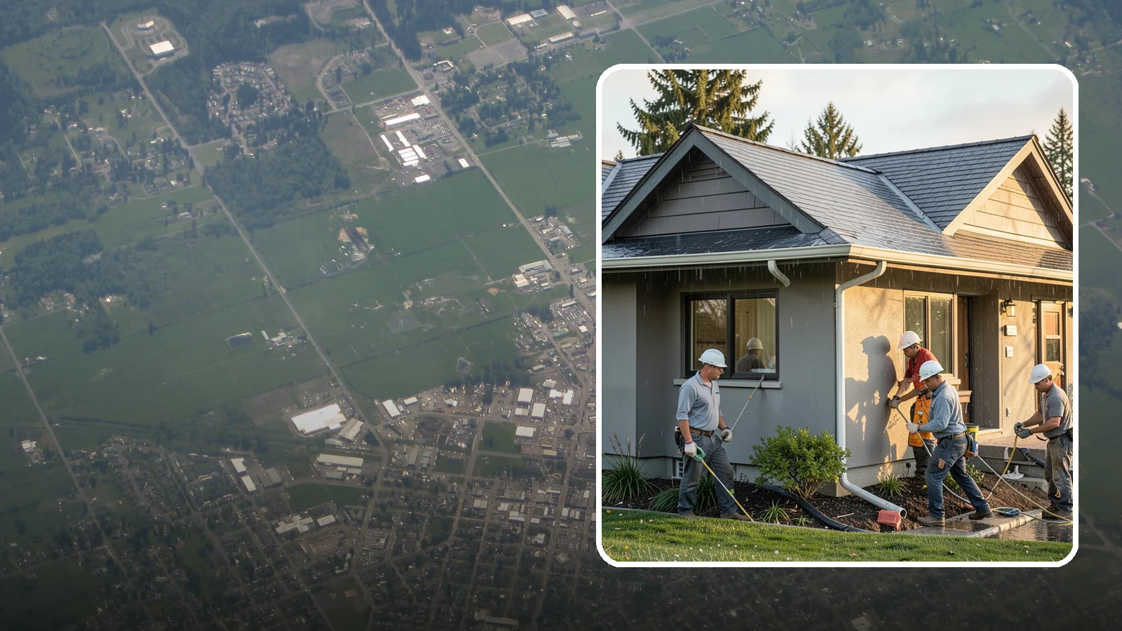Downspout Installation in Enumclaw, King County, WA - We install and reroute downspouts to carry roof water well away from your foundation.