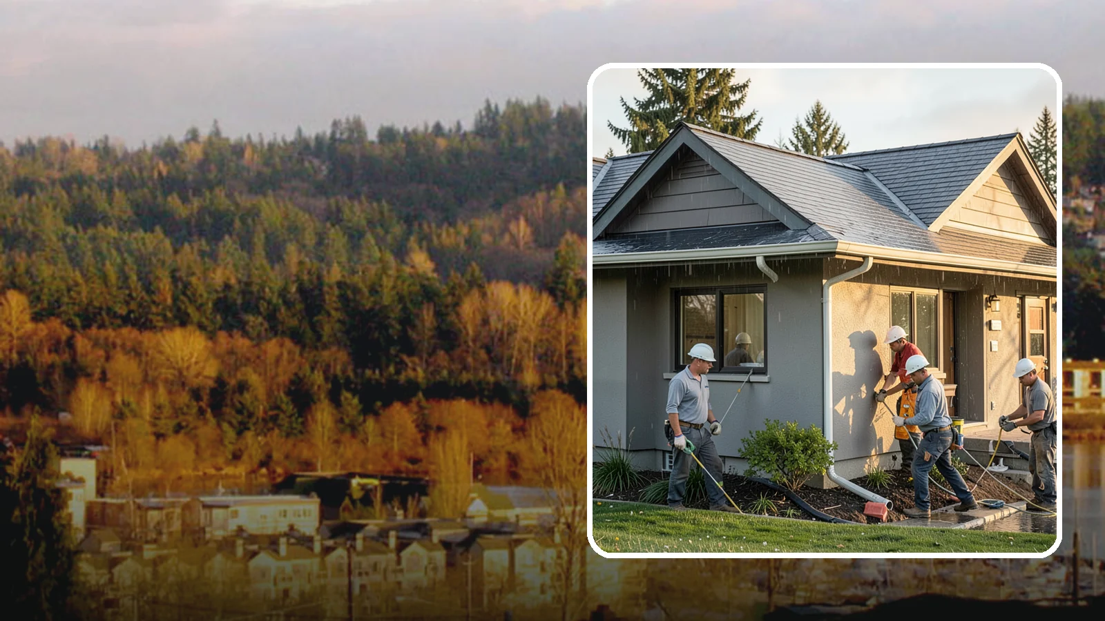Downspout Installation in Kenmore, King County, WA - We install and reroute downspouts to carry roof water well away from your foundation.