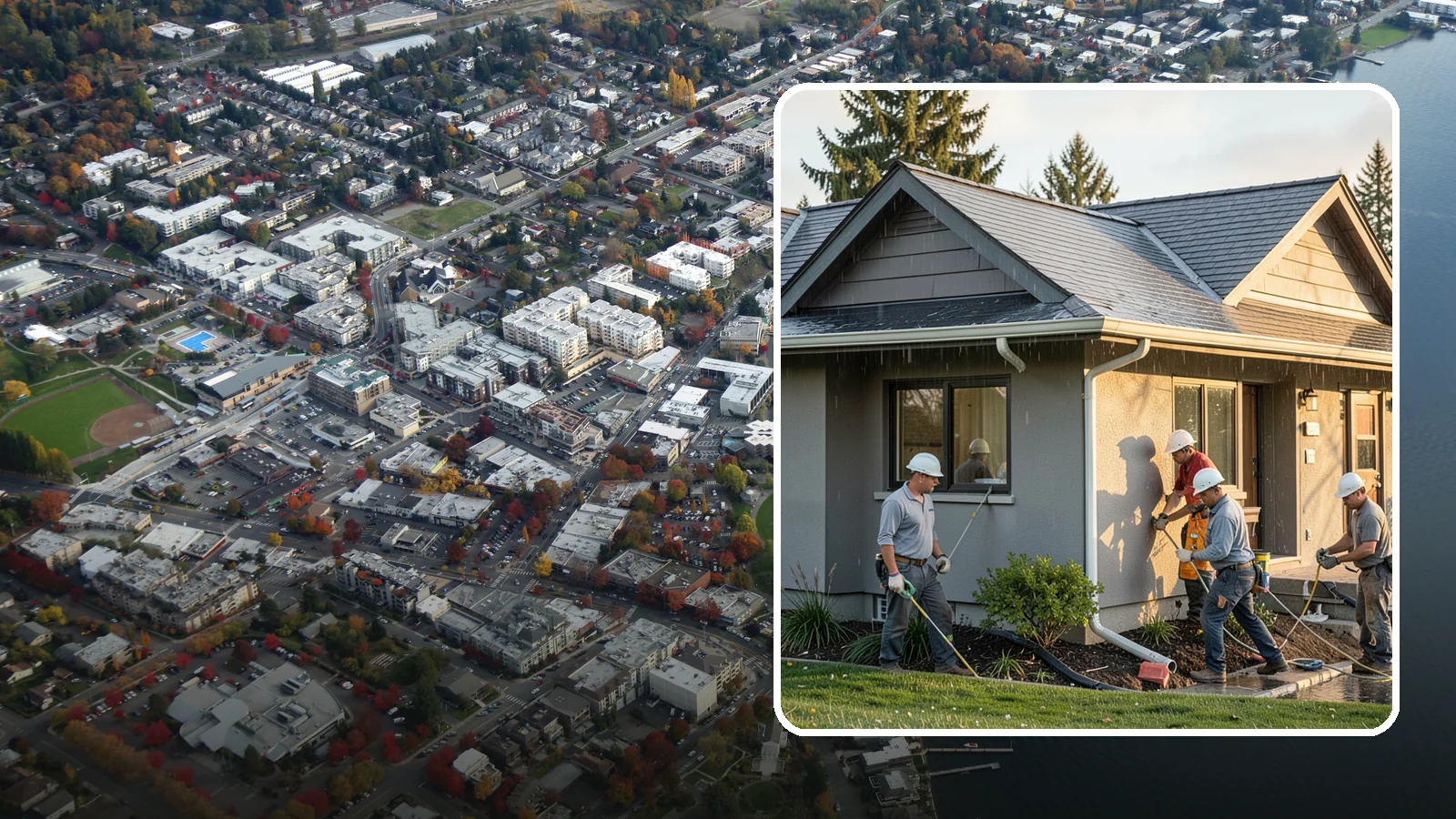 Downspout Installation in Kirkland, King County, WA - We install and reroute downspouts to carry roof water well away from your foundation.