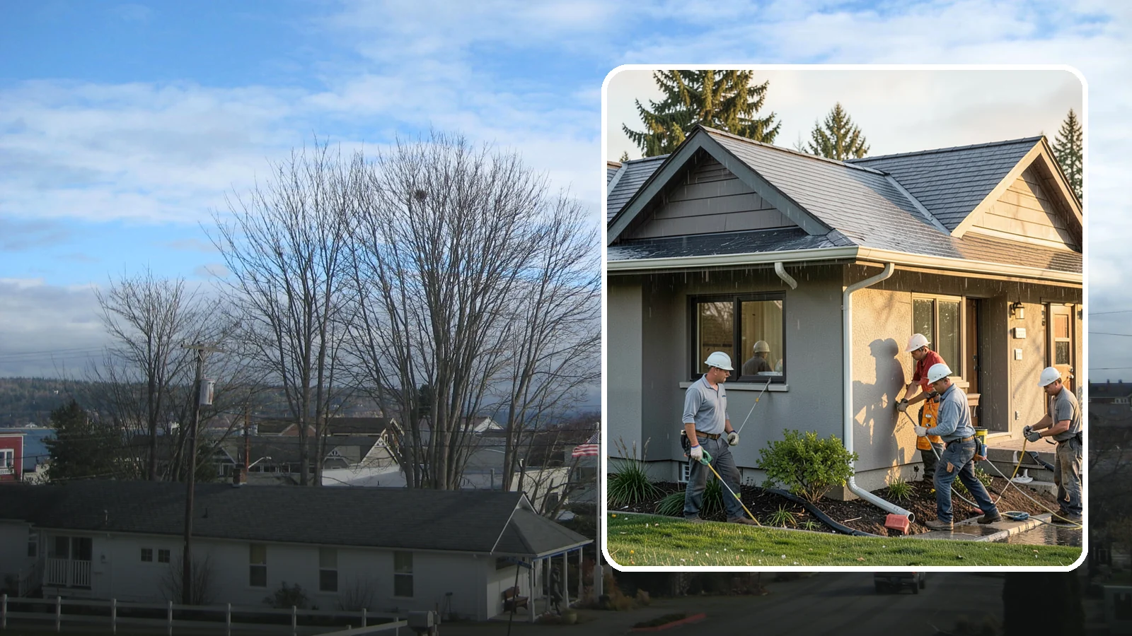 Downspout Installation in Langley, Island County, WA - We install and reroute downspouts to carry roof water well away from your foundation.
