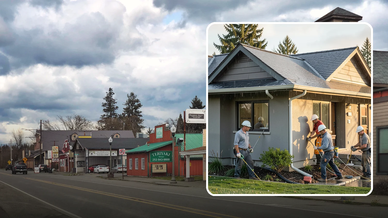 Downspout Installation in Roy, Pierce County, WA - We install and reroute downspouts to carry roof water well away from your foundation.