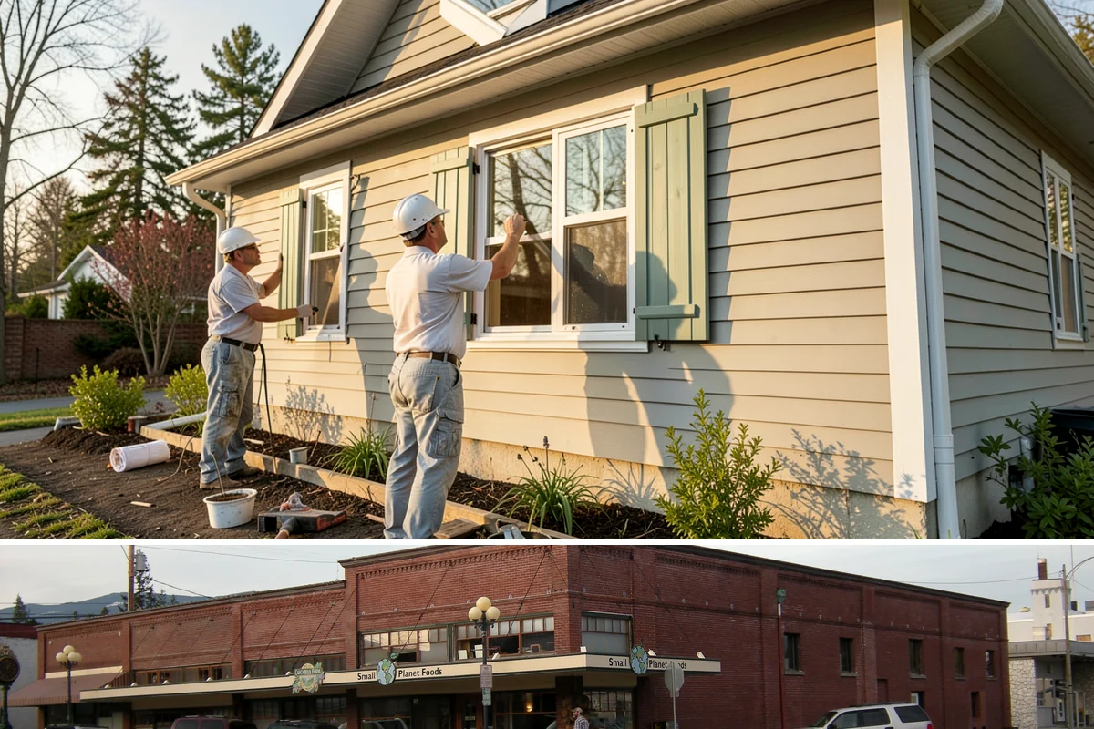 Downspout Installation in Sedro-Woolley, Skagit County, WA - Downspout work is done year-round and is best completed before winter storms overload the system.