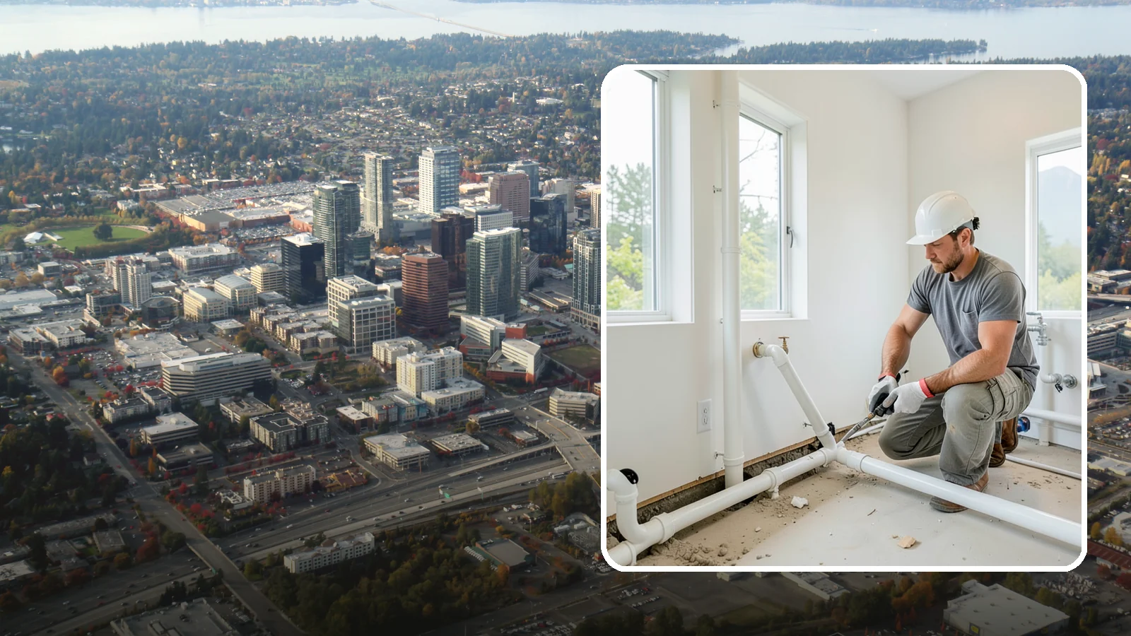 Drain Line Installation in Bellevue, King County, WA - We install and reroute interior drain and waste lines for remodels, additions, and fixture relocations.