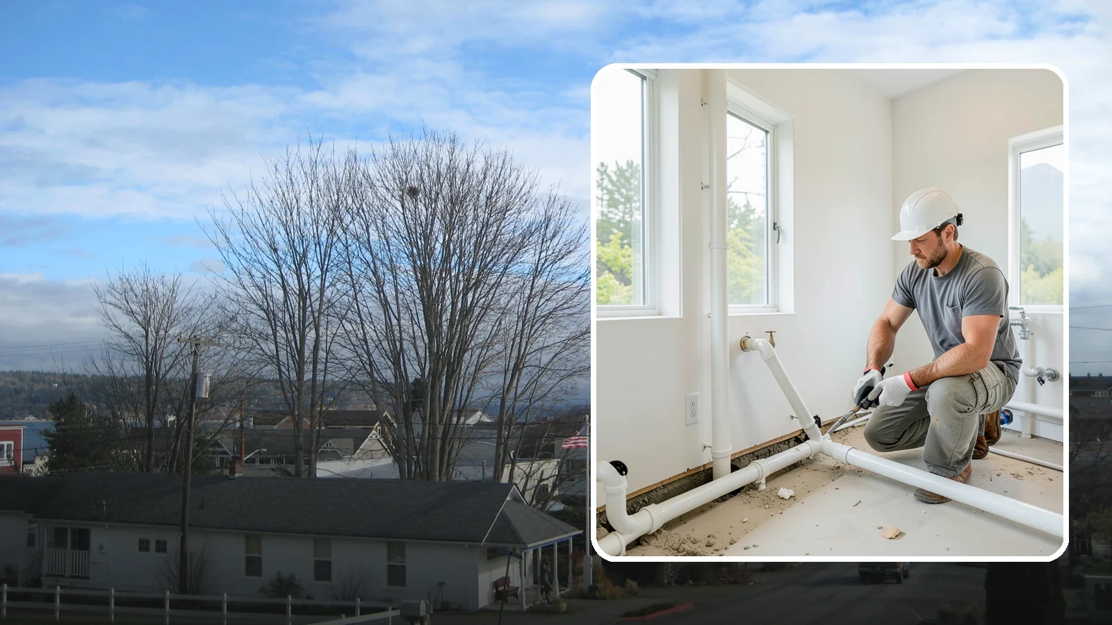 Drain Line Installation in Langley, Island County, WA - We install and reroute interior drain and waste lines for remodels, additions, and fixture relocations.