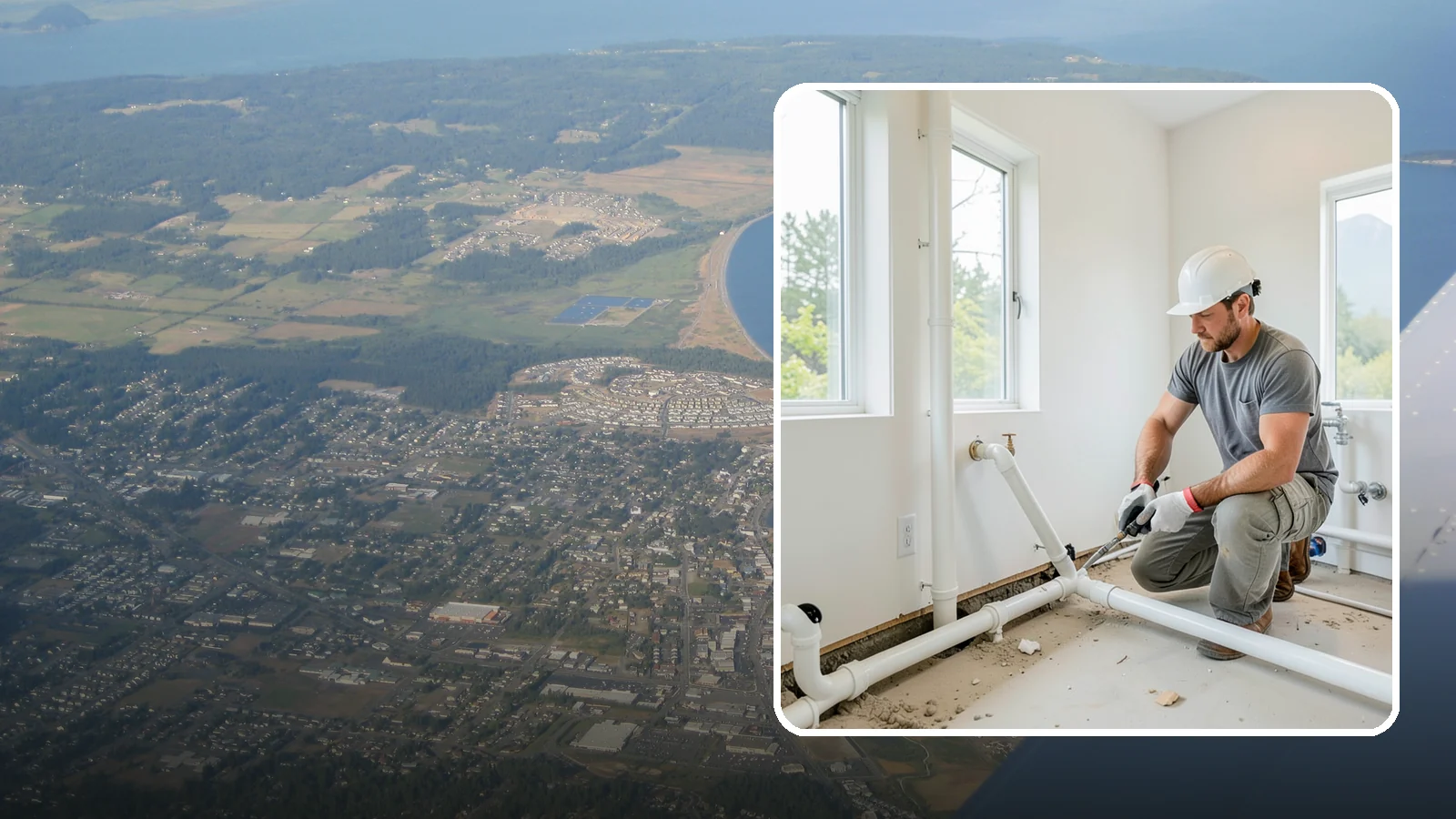 Drain Line Installation in Oak Harbor, Island County, WA - We install and reroute interior drain and waste lines for remodels, additions, and fixture relocations.
