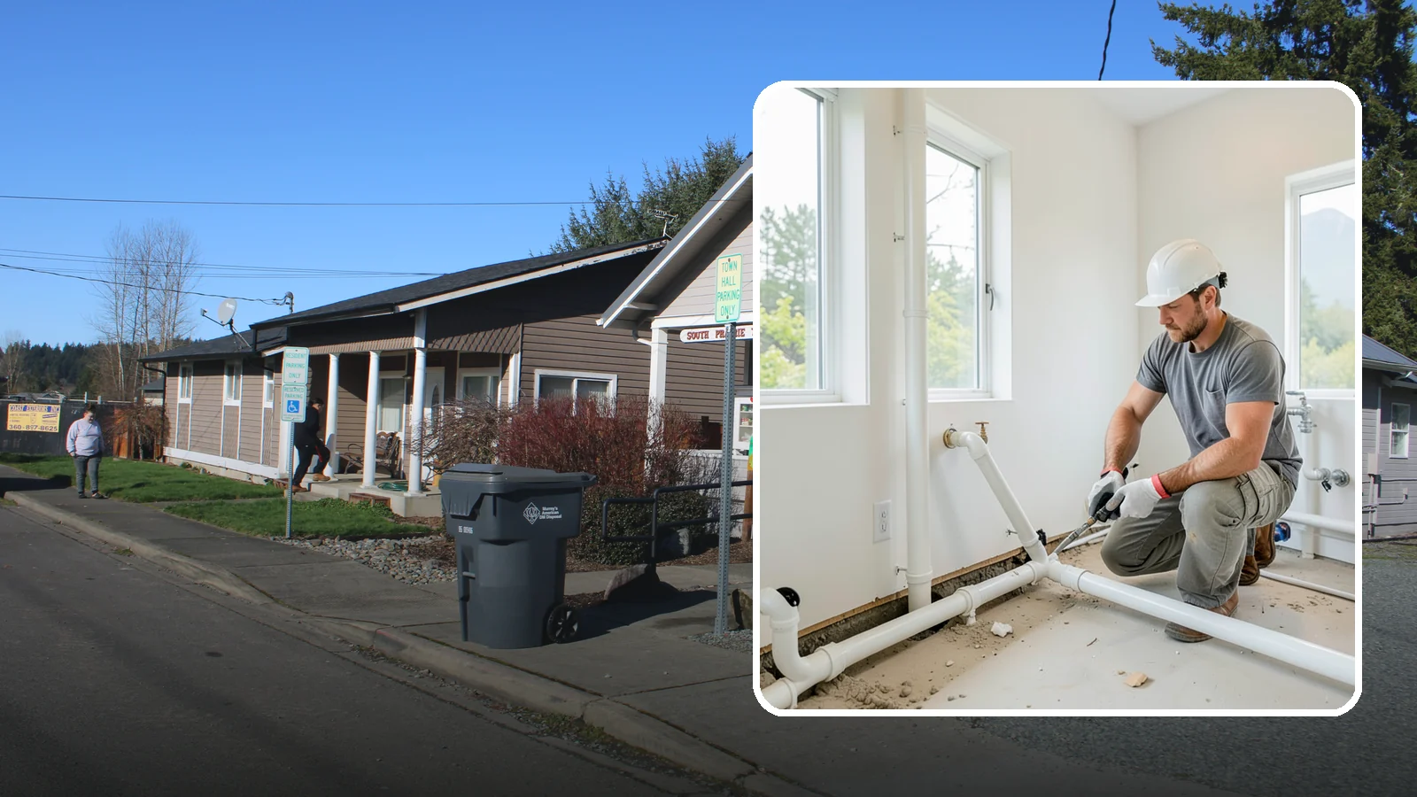 Drain Line Installation in South Prairie, Pierce County, WA - We install and reroute interior drain and waste lines for remodels, additions, and fixture relocations.