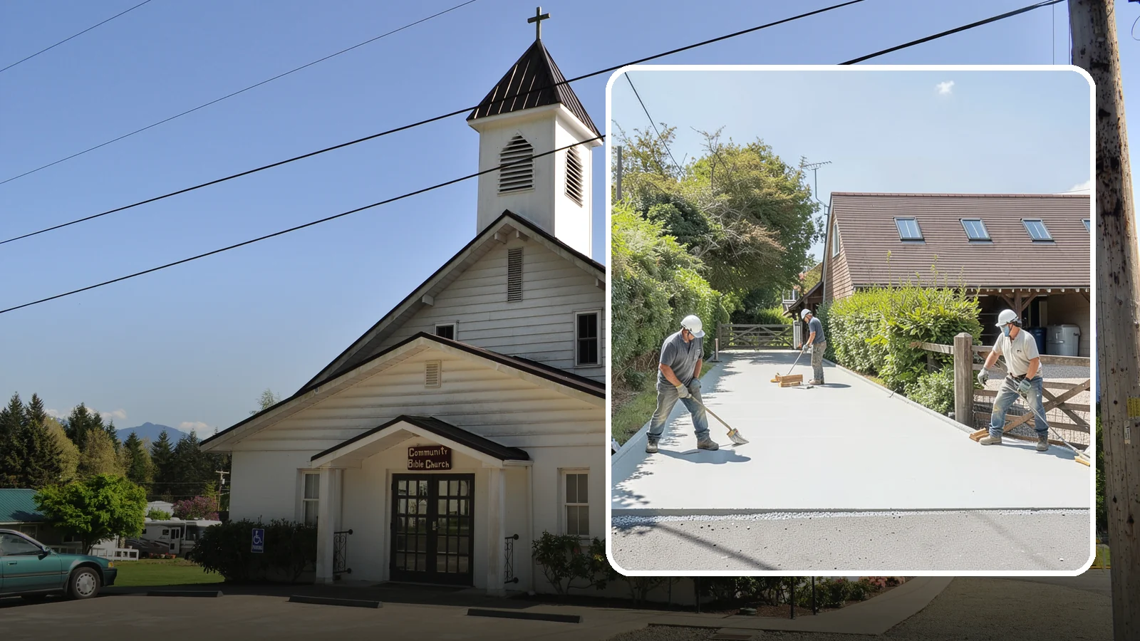Driveway Apron Installation in Concrete, Skagit County, WA - Building the transition where your driveway meets the street to a smooth, code-compliant, durable standard.