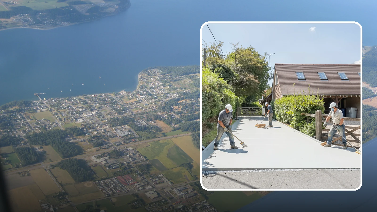 Driveway Apron Installation in Coupeville, Island County, WA - Building the transition where your driveway meets the street to a smooth, code-compliant, durable standard.