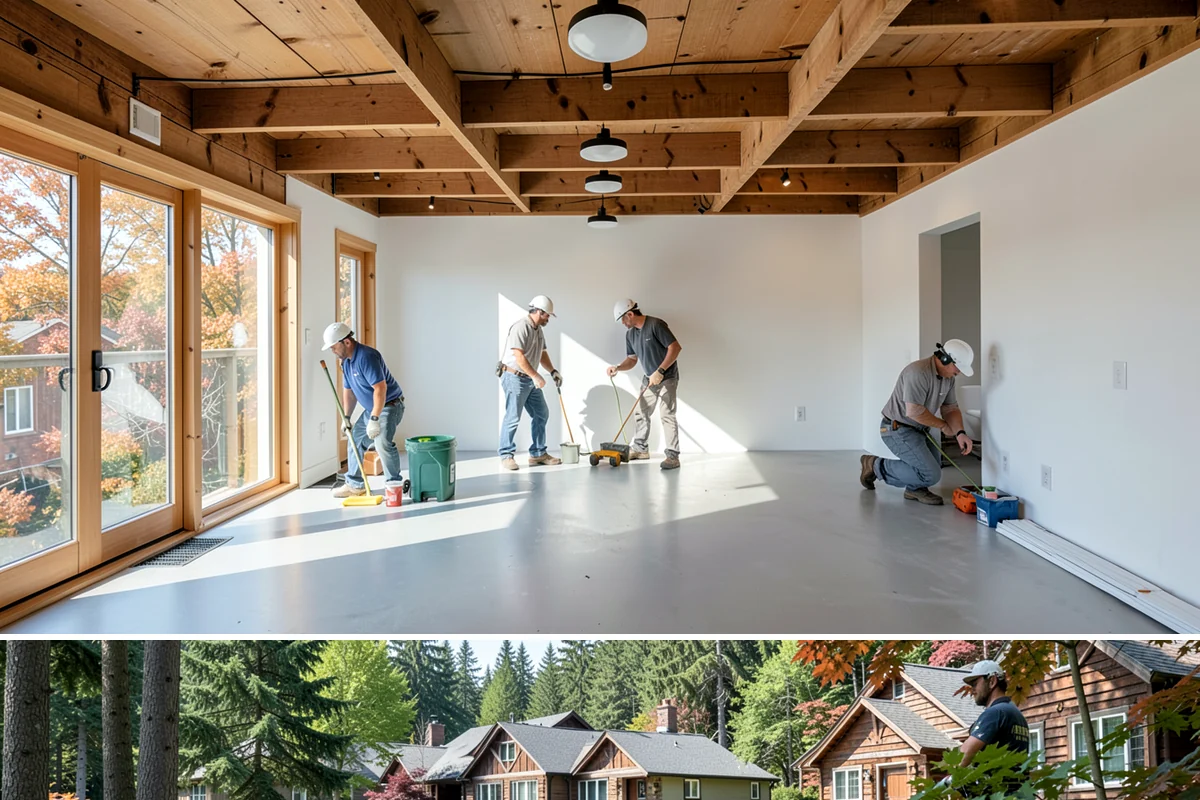 Driveway Apron Installation in Edgewood, Pierce County, WA - Apron pours are scheduled in dry, moderate weather so the concrete cures fully before vehicle traffic returns.
