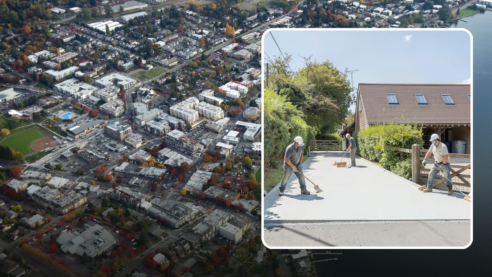 Driveway Apron Installation in Kirkland, King County, WA - Building the transition where your driveway meets the street to a smooth, code-compliant, durable standard.