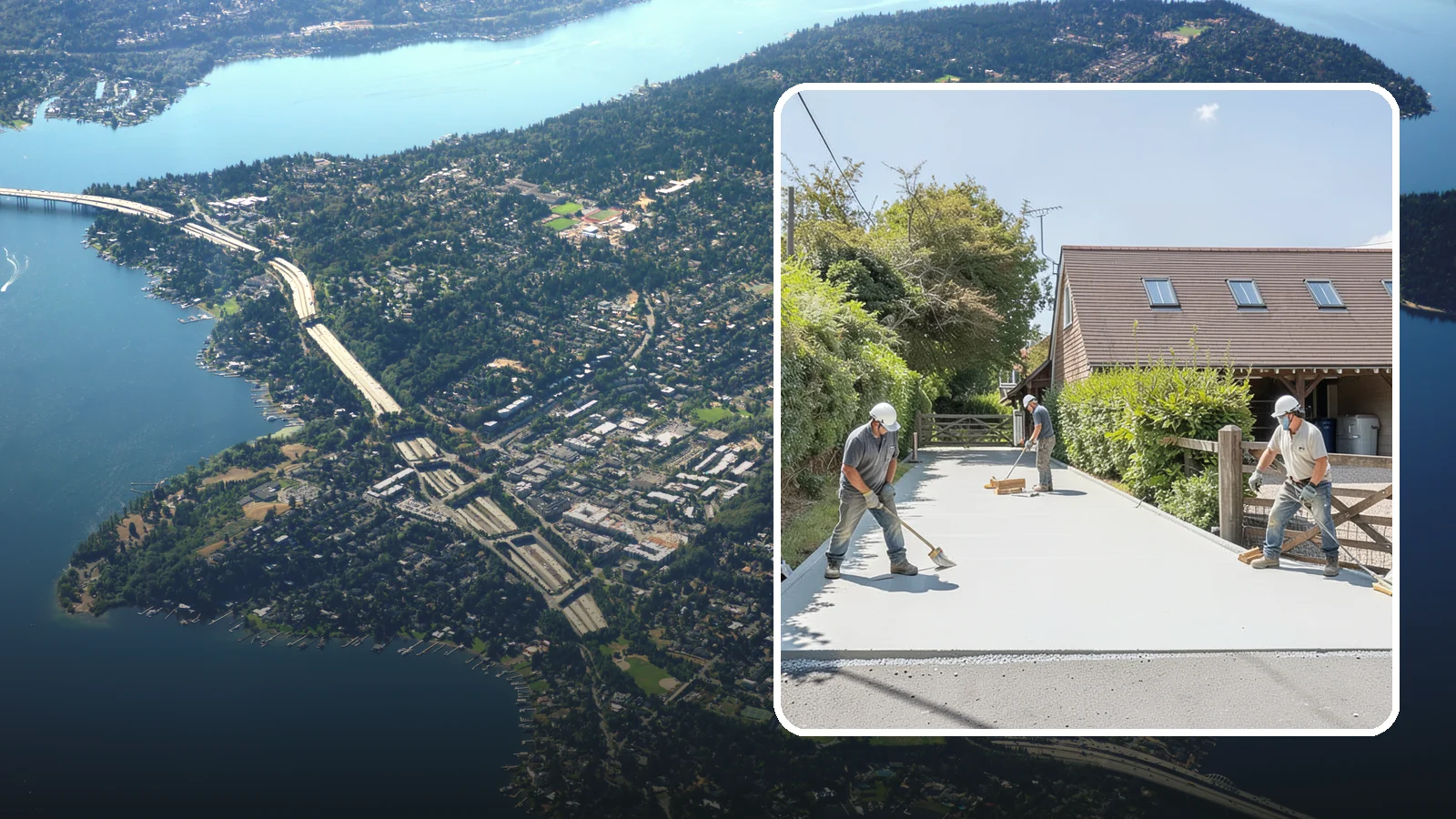 Driveway Apron Installation in Mercer Island, King County, WA - Building the transition where your driveway meets the street to a smooth, code-compliant, durable standard.