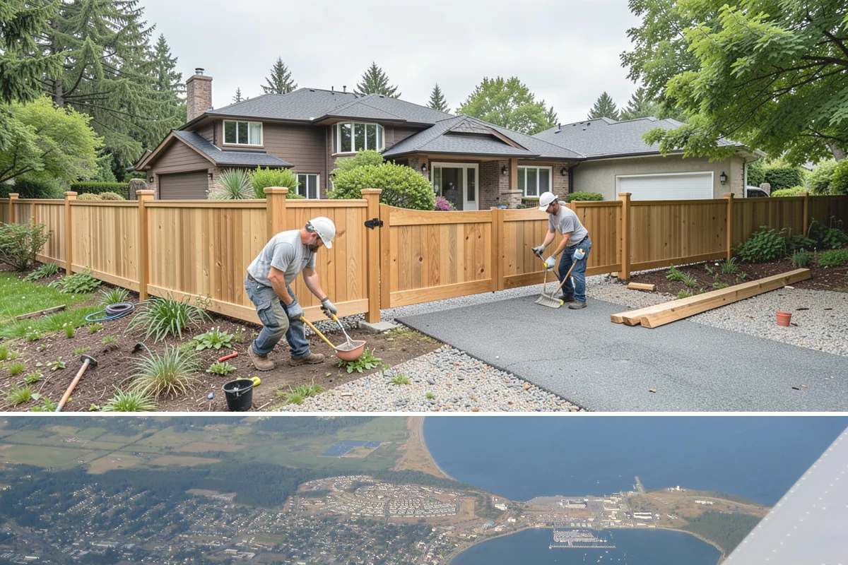 Driveway Apron Installation in Oak Harbor, Island County, WA - Apron pours are scheduled in dry, moderate weather so the concrete cures fully before vehicle traffic returns.