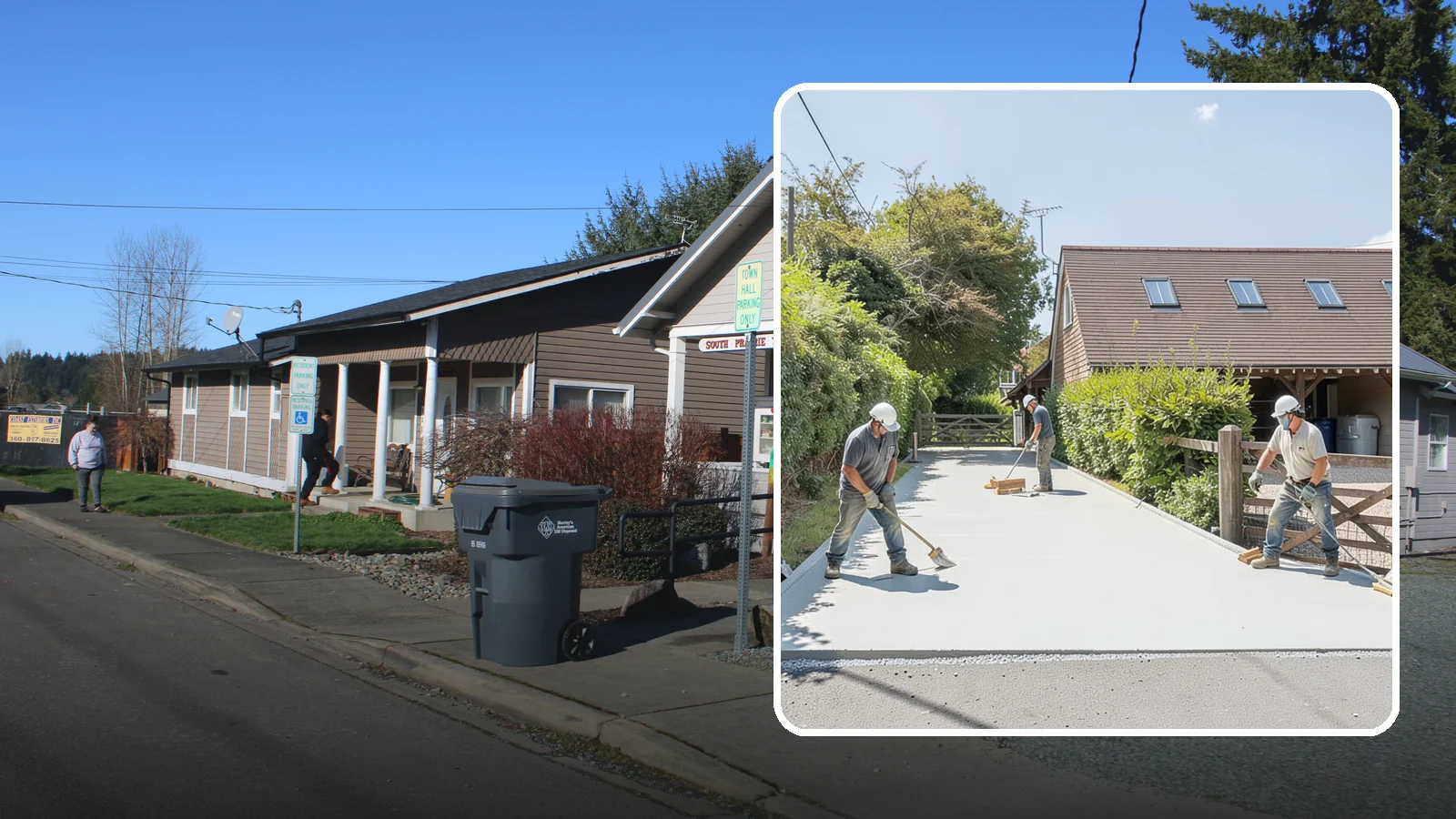 Driveway Apron Installation in South Prairie, Pierce County, WA - Building the transition where your driveway meets the street to a smooth, code-compliant, durable standard.