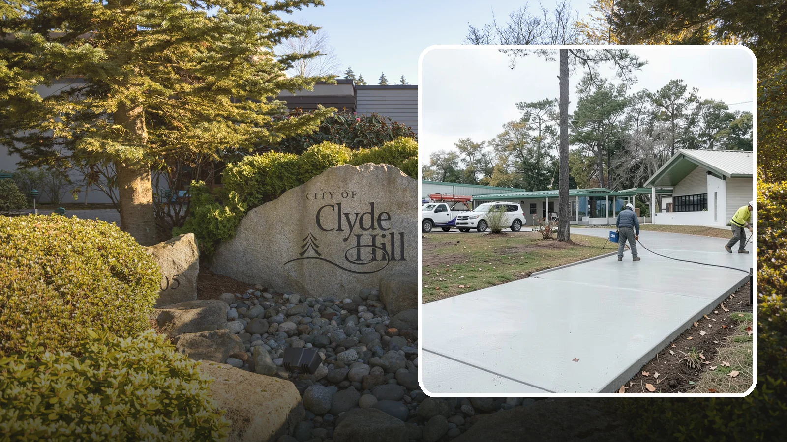 Driveway Extension in Clyde Hill, King County, WA - Add parking or width to your existing driveway with a seamless, properly drained concrete extension.