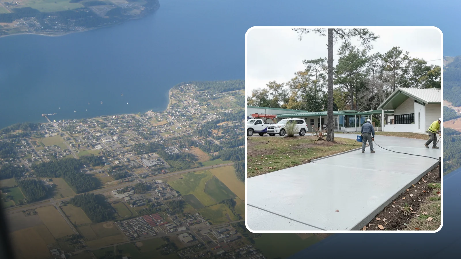 Driveway Extension in Coupeville, Island County, WA - Add parking or width to your existing driveway with a seamless, properly drained concrete extension.