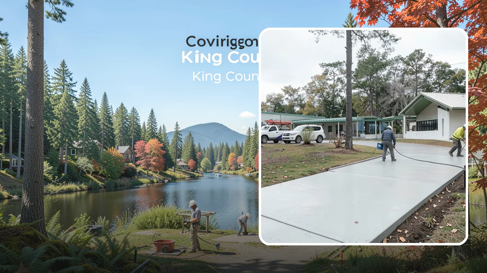 Driveway Extension in Covington, King County, WA - Add parking or width to your existing driveway with a seamless, properly drained concrete extension.