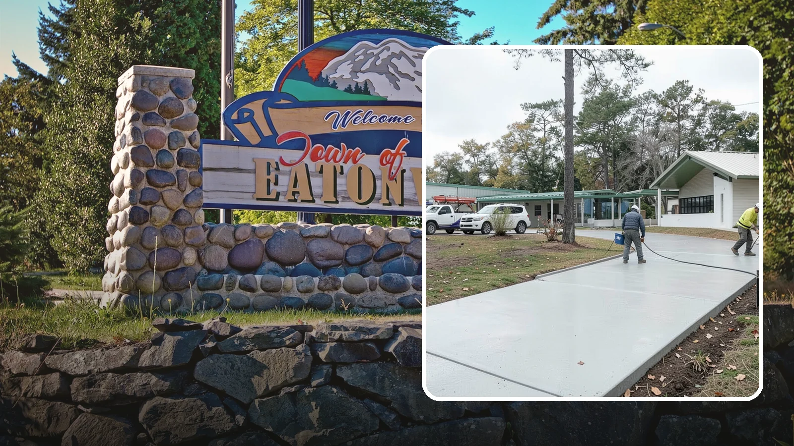 Driveway Extension in Eatonville, Pierce County, WA - Add parking or width to your existing driveway with a seamless, properly drained concrete extension.