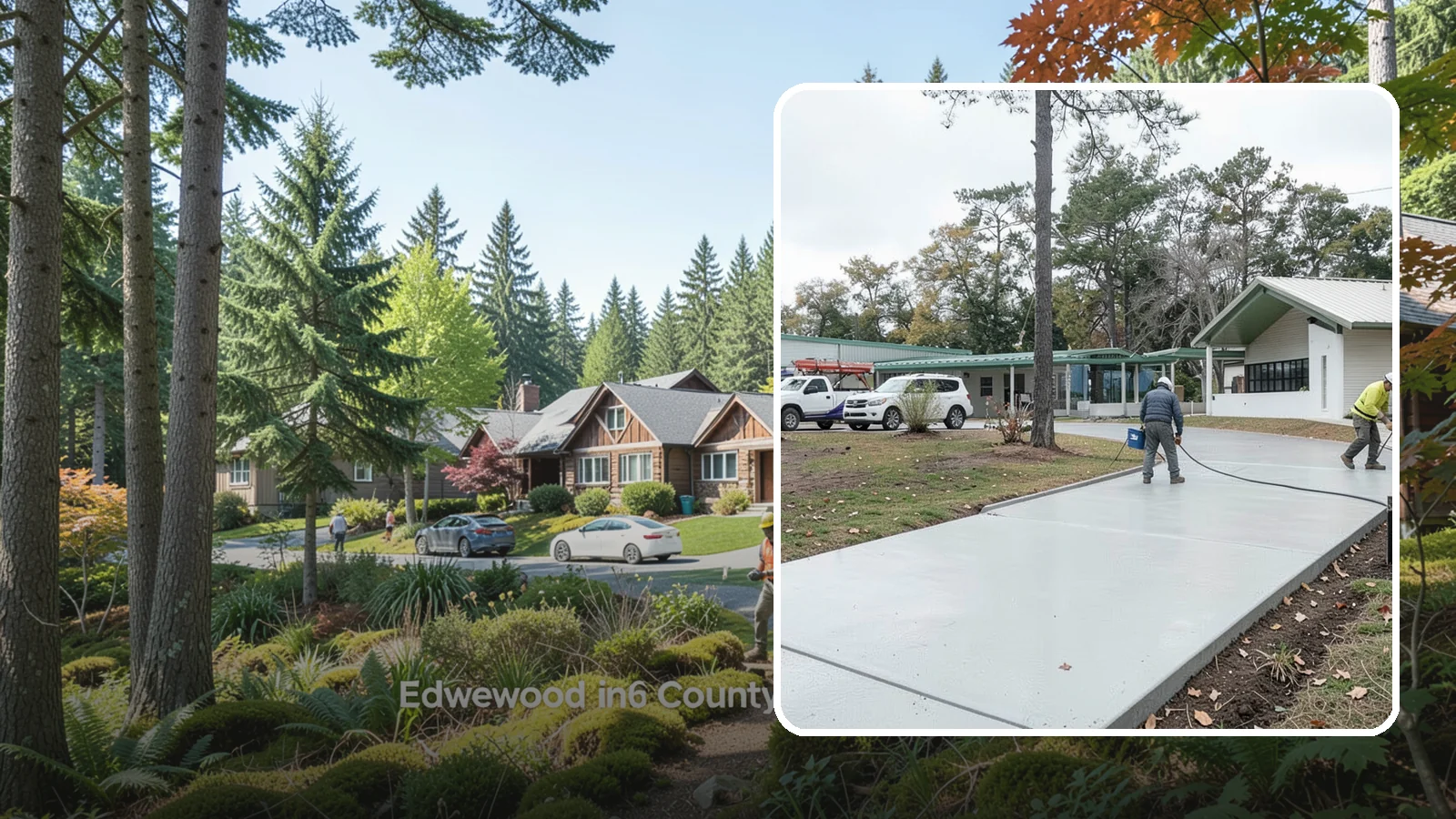 Driveway Extension in Edgewood, Pierce County, WA - Add parking or width to your existing driveway with a seamless, properly drained concrete extension.