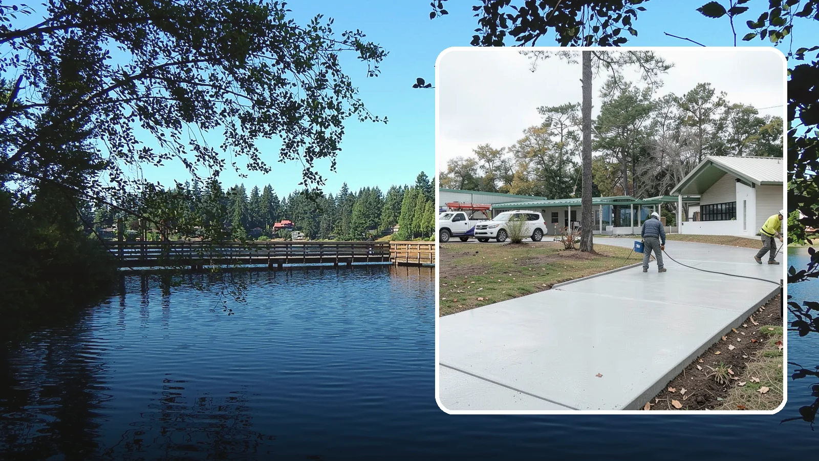 Driveway Extension in Federal Way, King County, WA - Add parking or width to your existing driveway with a seamless, properly drained concrete extension.
