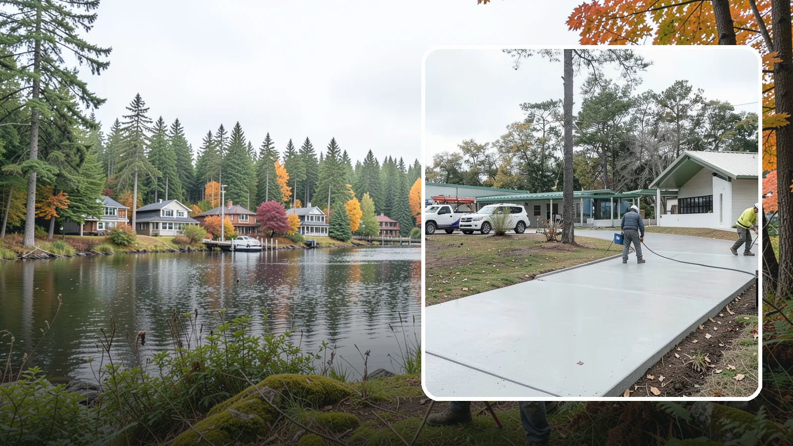 Driveway Extension in La Conner, Skagit County, WA - Add parking or width to your existing driveway with a seamless, properly drained concrete extension.