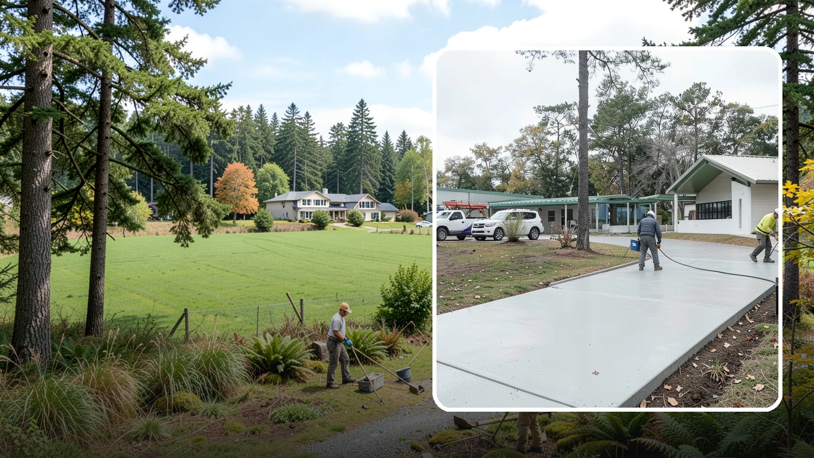 Driveway Extension in Lyman, Skagit County, WA - Add parking or width to your existing driveway with a seamless, properly drained concrete extension.