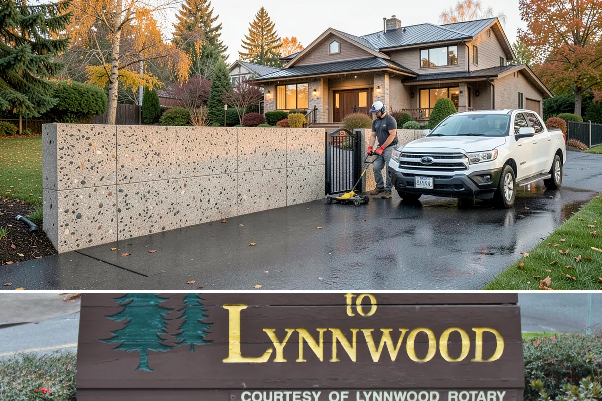 Driveway Extension in Lynnwood, Snohomish County, WA - The dry summer months allow the new pour to cure and bond cleanly before rains return.