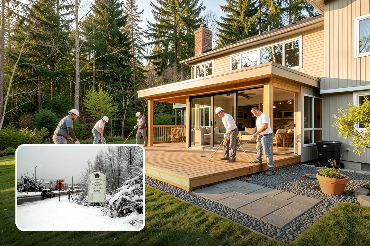 Driveway Extension in Newcastle, King County, WA - Added parking and maneuvering room