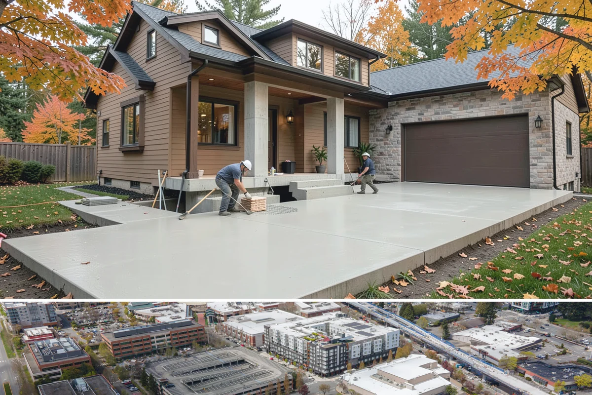 Driveway Extension in Redmond, King County, WA - The dry summer months allow the new pour to cure and bond cleanly before rains return.