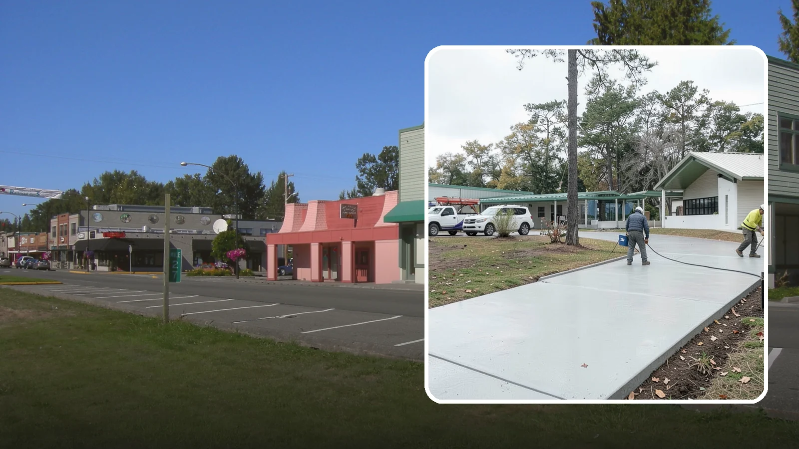 Driveway Extension in Snoqualmie, King County, WA - Add parking or width to your existing driveway with a seamless, properly drained concrete extension.