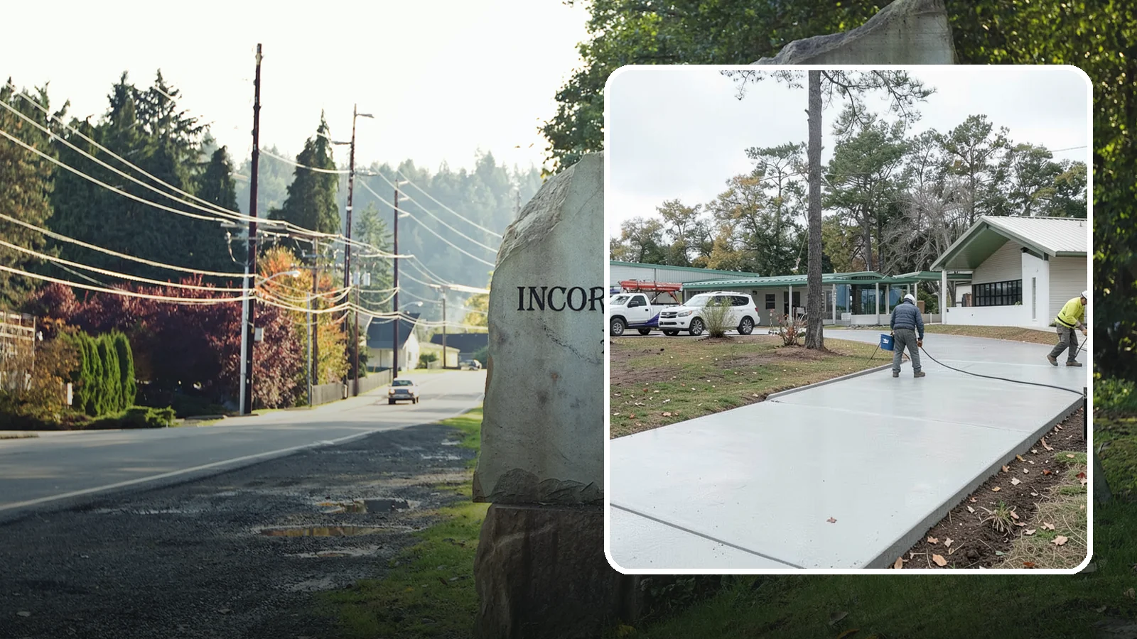 Driveway Extension in Wilkeson, Pierce County, WA - Add parking or width to your existing driveway with a seamless, properly drained concrete extension.