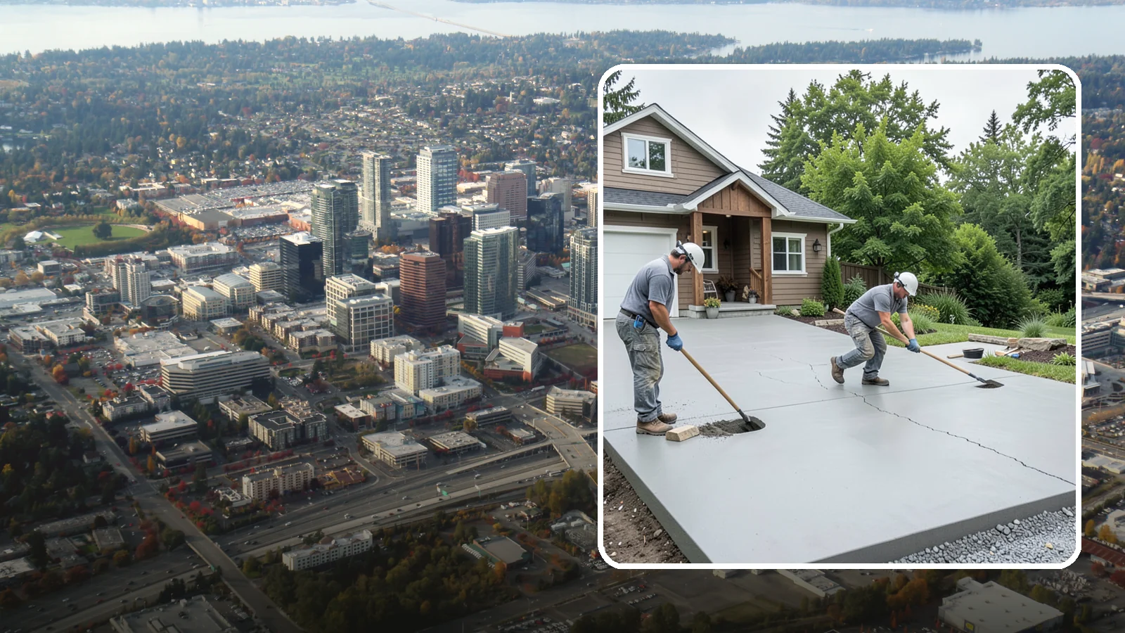 Driveway Repair in Bellevue, King County, WA - Fixing cracks, potholes, settling, and surface damage to extend the life of your existing driveway.